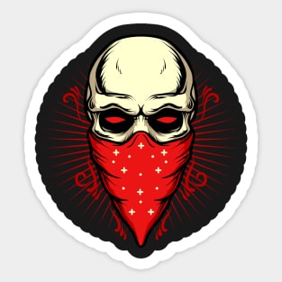 gangsta skull Sticker